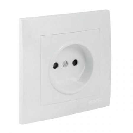 Валенсия розетка 1-местная б/з 10А белая с защ. штор. EKF PROxima