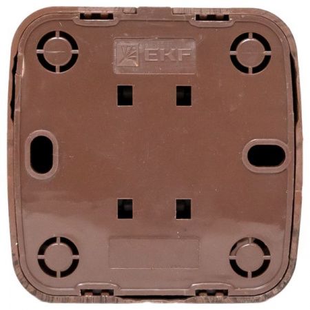 Розетка TV 1-местная ОП Минск 75Ом 5-862МГц тёмное дерево EKF