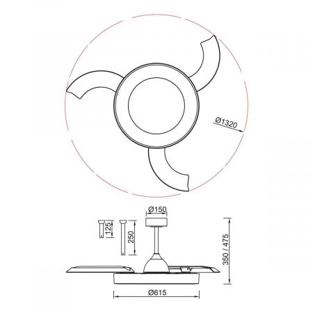 Люстра-вентилятор Mantra NISEKO FAN L 9057