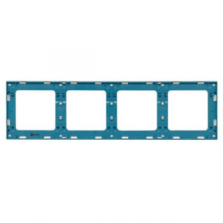 Стокгольм Рамка 4-местная белая с линией цвета синий EKF PROxima