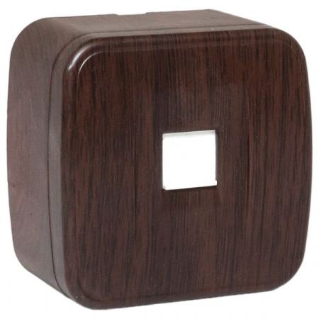 Розетка RJ-45 1-местная ОП Минск, 1А, 120В, тёмное дерево EKF