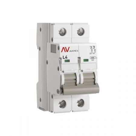 Выключатель автоматический AV-6 2P 4A (L) 6kA EKF AVERES