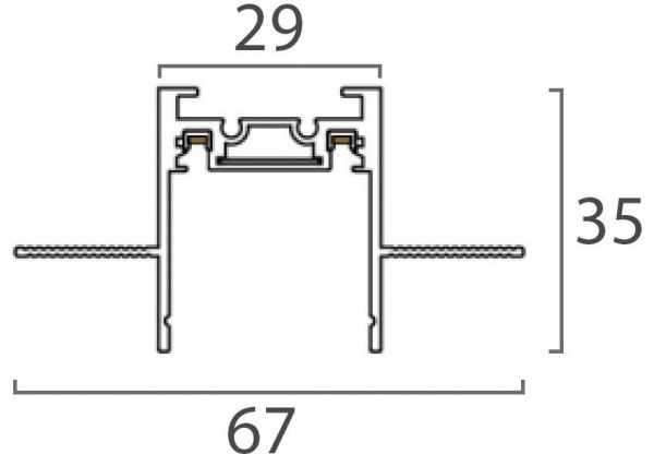Шинопровод магнитный встраиваемый Italline Kreator IT09-9021 black
