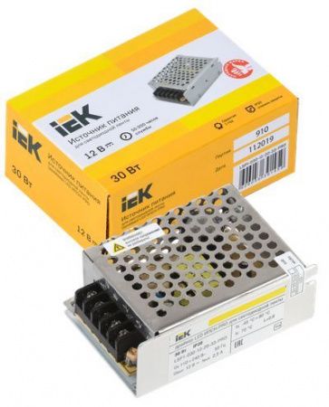 Драйвер LED ИПСН-PRO 30Вт 12В блок-клеммы IP20 IEK