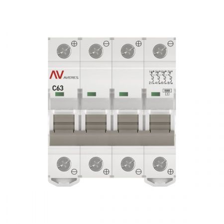 Выключатель автоматический AV-10 DC 4P 63A (C) 10kA EKF AVERES