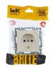 BRITE Розетка 1-местная с заземлением без защитных шторок 16А РС11-1-0-БрЖ жемчуг IEK