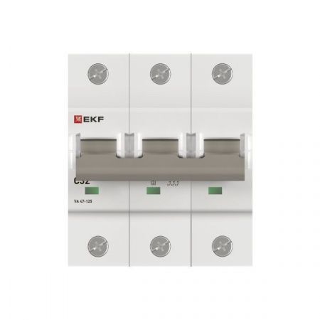 Автоматический выключатель ВА 47-125 3P 32А (C) 15кА PROXIMA EKF