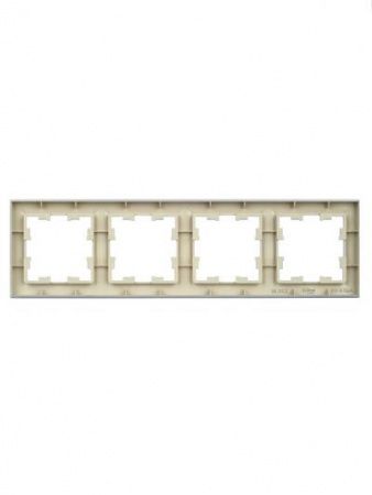BRITE Рамка 4-местная РУ-4-БрА алюминий IEK
