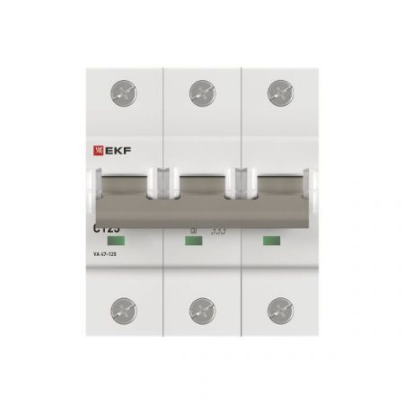 Автоматический выключатель ВА 47-125 3P 125А (C) 15кА PROXIMA EKF