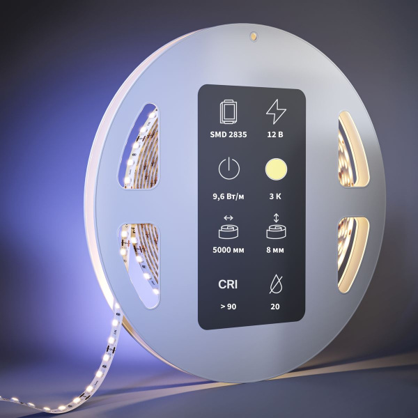 Светодиодная лента Maytoni 9,6W/m 120LED/m 2835SMD теплый белый 5M 201031