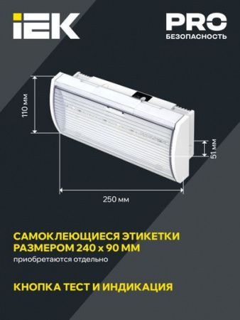 Светильник аварийный ДПА 5040-1 постоянный 1ч IP54 IEK