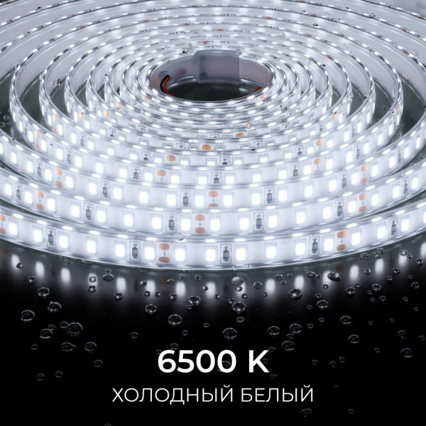 Светодиодная лента Apeyron 9,6W/m 120LED/m 2835SMD холодный белый 5M 00-443