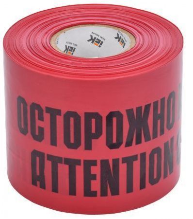 Лента сигнальная ЛСЭ-750 "Осторожно кабель" (750мм-200мкм) 100м IEK