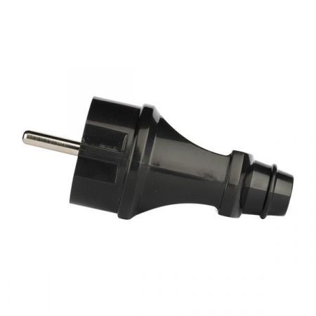 Вилка прямая с/з черн. 16А 250В EKF PROxima