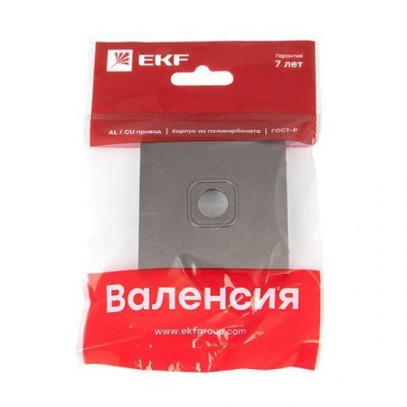 Валенсия лицевая панель розетки TV 1-местная 75Ом 5-862МГц графит EKF PROxima