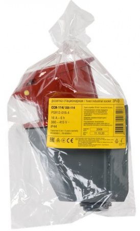 Розетка стационарная ССИ-114 3Р+РЕ 16А 380-415В IP44 IEK