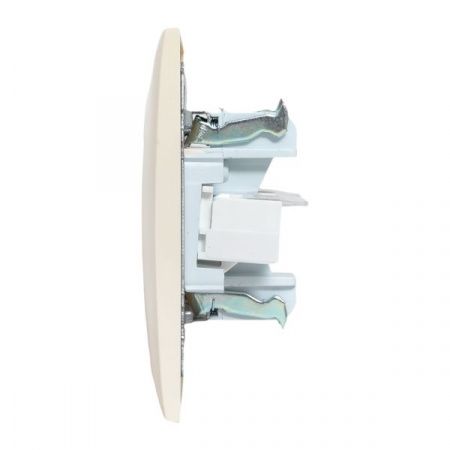 Валенсия розетка компьютерная RJ-45 2-местная кремовая EKF PROxima