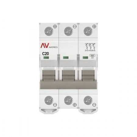 Выключатель автоматический AV-6 DC 3P 20A (C) 6kA EKF AVERES