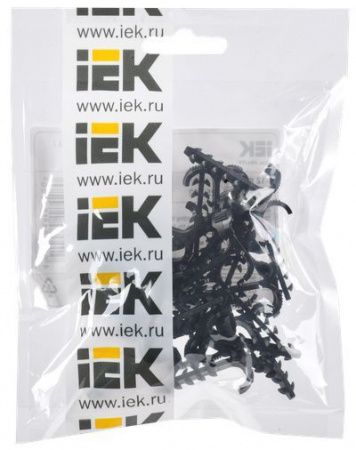 Дюбель-хомут Т-образный 4-12мм нейлон черный (25шт/упак) IEK