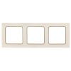 Стокгольм Рамка 3-местная белая с линией цвета шампань EKF PROxima