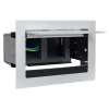 Встраиваемый настольный лючок на 4 модуля C-Line EKF, металлик