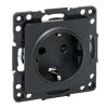 Стокгольм Механизм Розетки 1-местной с/з 16А автоматические клеммы черный с защ. штор. EKF PROxima
