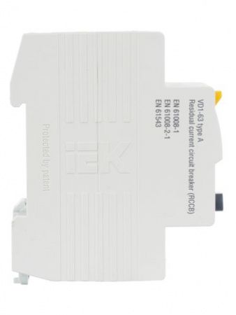 Выключатель дифференциальный (УЗО) ВД1-63 2Р 16А 30мА тип А IEK