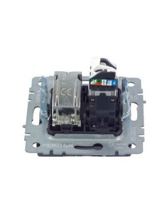 BRITE Розетка двойная TV+RJ45 кат.5E РТВ/РК12-БрМ маренго IEK