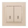 Выключатель 2-кл. СП проходной 10А бежевый Минск EKF