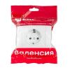 Валенсия розетка 1-местная с/з 16А белая с защ. штор. EKF PROxima