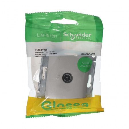 SCH Glossa Платина Роз. ТВ оконечн. 1DB, мех-м IP20 СП GSL001291