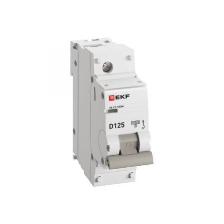 Автоматический выключатель ВА 47-100M 1P 125А (D) 10kA без теплового расцепителя EKF PROXIMA