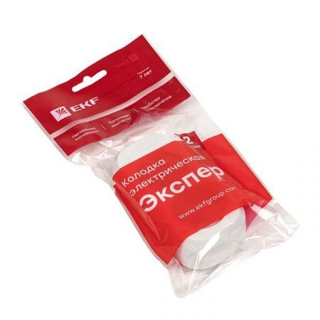 Колодка 2 гн. 10А 2,2кВт б/з Эксперт EKF PROxima