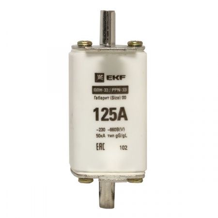 Плавкая вставка ППН-33 160/125А габарит 00 EKF