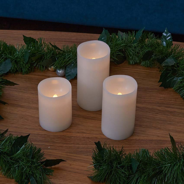 Фигурка светодиодная «Свеча» 7,5х15,1см Uniel ULD-F050 Warm White Candle Set3 UL-00007256