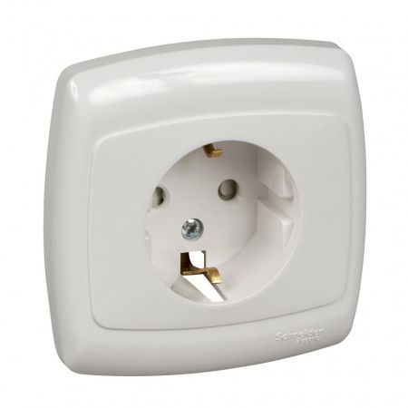 SCH Рондо Бел. Роз. СП с з/к (250В, 16А) (РС16-264-би) RS16-264-BI * Выводятся из ассорт. поставщико