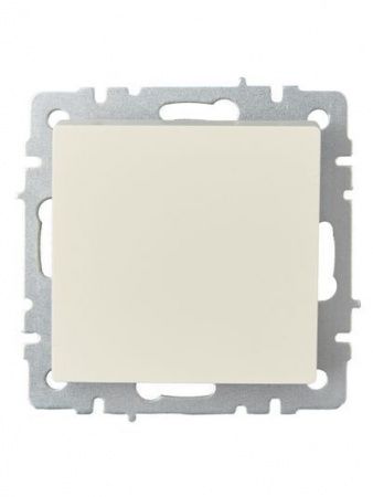 BRITE Выключатель одноклавишный проходной 10А ВС10-1-6-БрКр бежевый