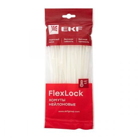 Хомут P6.6 стандартный (б), 4.6x160 (100шт) FlexLock EKF