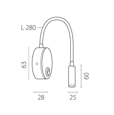 Бра 3W 155LM 4000K, белый Omega Lightstar 200246