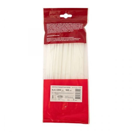 Хомут P6.6 стандартный (б), 3.6x200 (100шт) FlexLock EKF