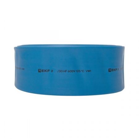 Термоусаживаемая трубка ТУТ нг 50/25 синяя рулон EKF PROxima