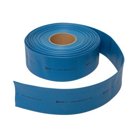 Термоусаживаемая трубка ТУТ нг 50/25 синяя рулон EKF PROxima