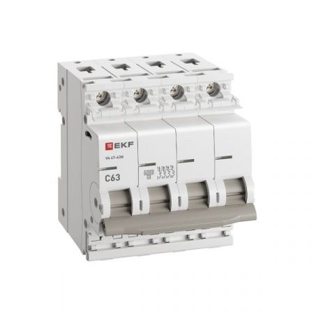 Автоматический выключатель ВА 47-63N 4P 63А (C) 4,5 кА PROXIMA EKF
