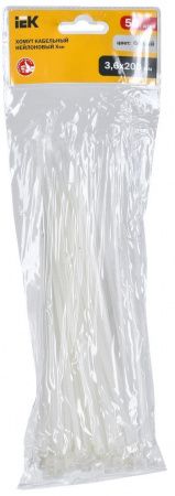 Хомут 3,6х200мм нейлон (50шт) IEK