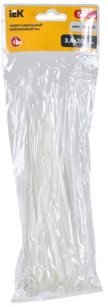 Хомут 3,6х200мм нейлон (50шт) IEK