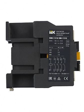 Контактор КМИ-11210 12А 24В/АС3 1NO IEK