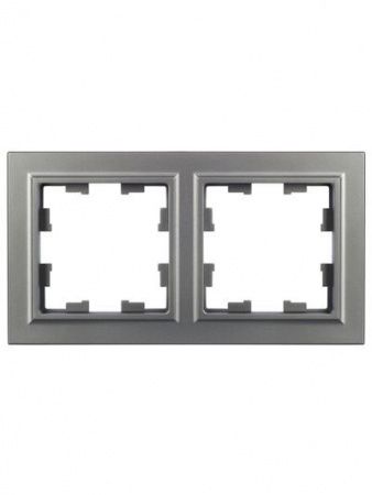 BRITE Рамка 2-местная РУ-2-БрС сталь IEK
