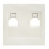 Валенсия лицевая панель розетки RJ-45 2-местная жемчуг EKF PROxima