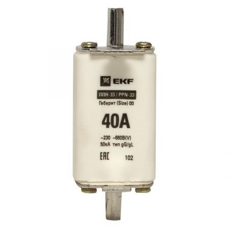 Плавкая вставка ППН-33 160/ 40А габарит 00 EKF