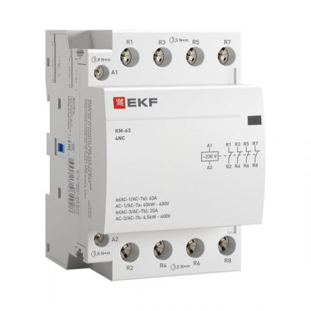 Контактор модульный КМ 63А 4NC 230В АС (3 мод.) PROXIMA EKF